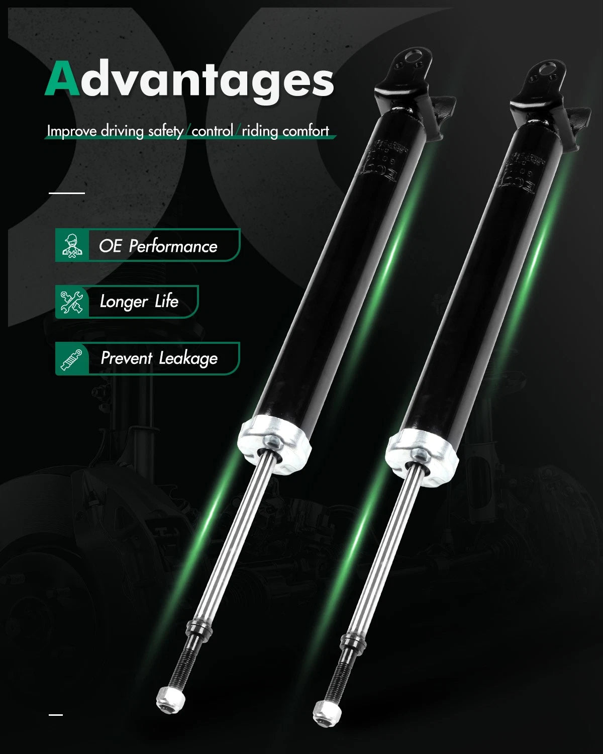 Rear Pair Shocks & Struts for Infiniti G37, G25, G35 (2007–2013)