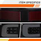 Dual 3D LED C-Tube Bar Tail Light for GMC Sierra (2007–2014)