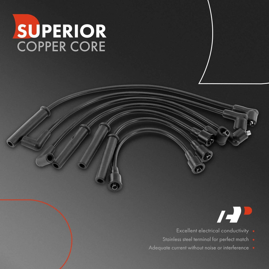 7x Spark Plug Wire Set for Jeep J10 Wrangler Scrambler CJ5 (1977–1990)