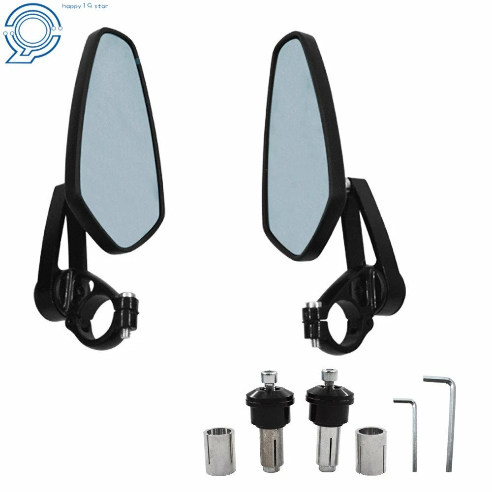 7/8" Handle Bar End Rearview Side Mirrors for Honda Yamaha Motorcycle