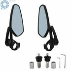 7/8" Handle Bar End Rearview Side Mirrors for Honda Yamaha Motorcycle