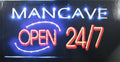 LED Open 24/7 Sign for Man Cave, Home Shop, Club Decor