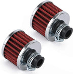 2X Cold Air Intake Filter for Turbo Vent Crankcase Valve Cover (Universal)