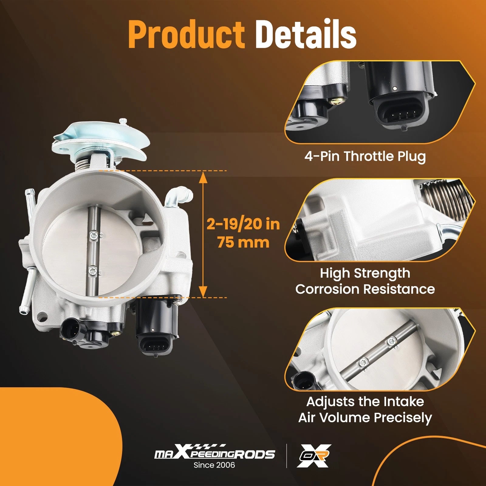Fuel Injection Throttle Body for Chevrolet Silverado 1500 Tahoe (2000–2002) 4.8L