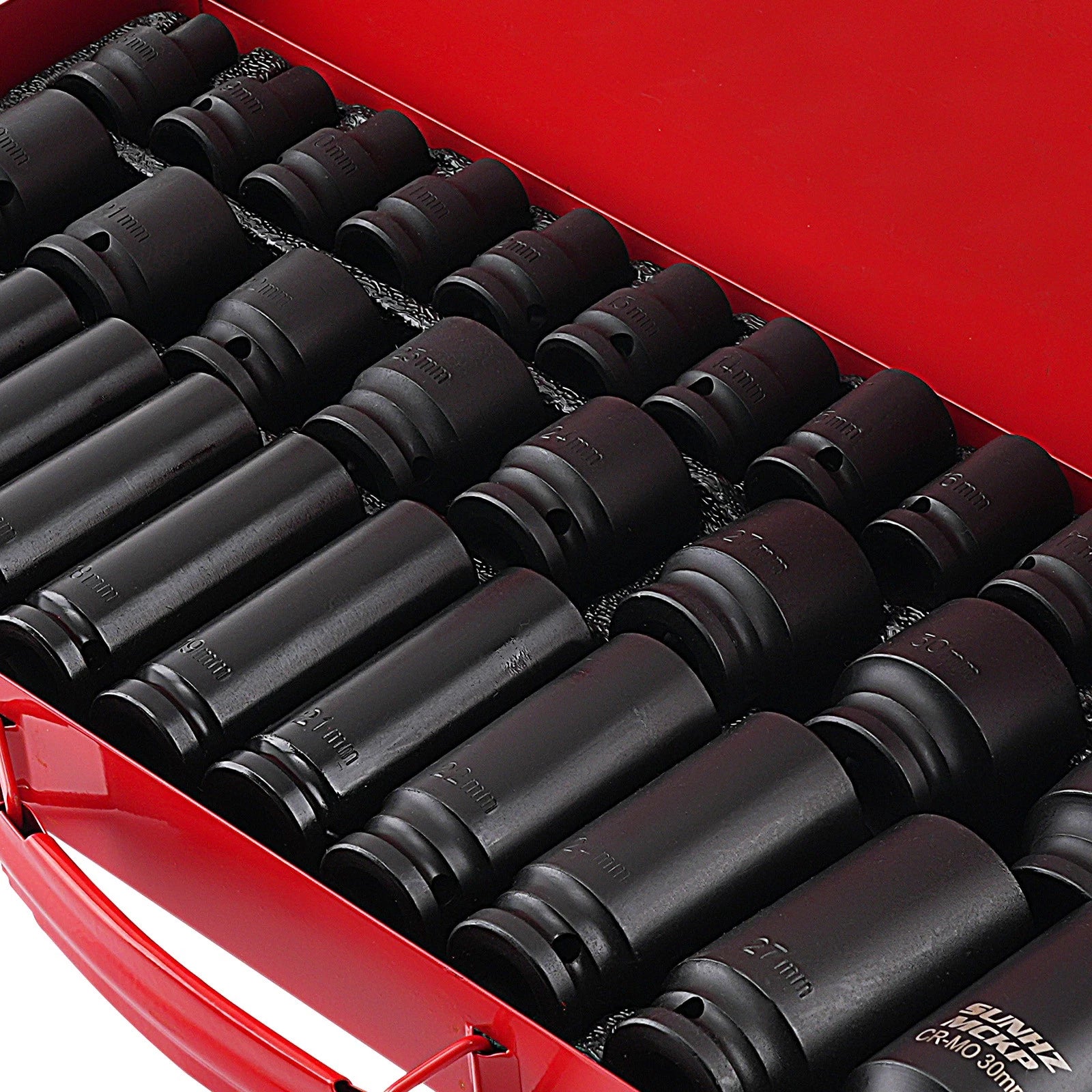 35PCS 1/2" Deep Impact Socket Set for Garage Tool (8-32mm)