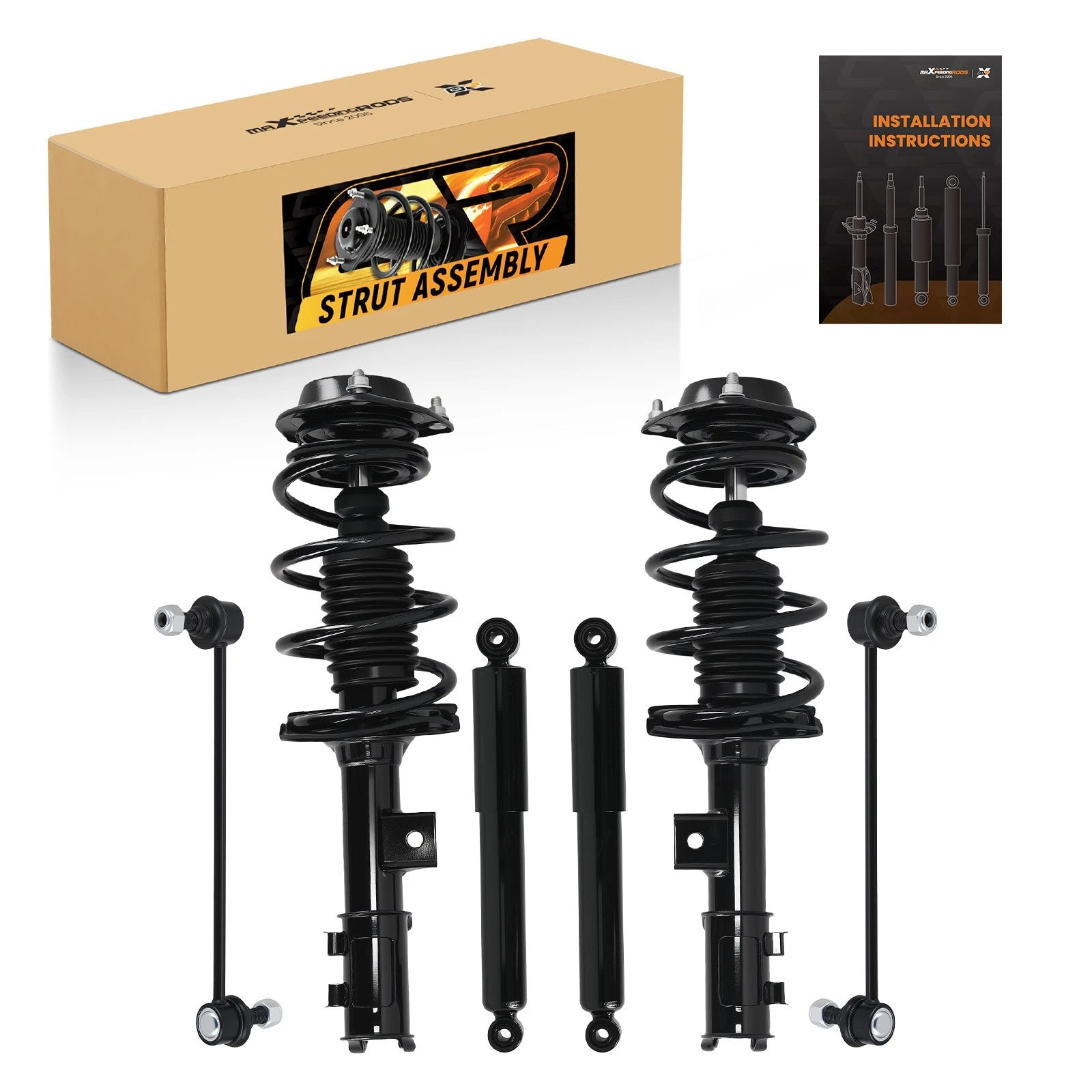 Front Rear Struts Spring & Sway Bar End Links for Hyundai Elantra (2011–2016) 5671