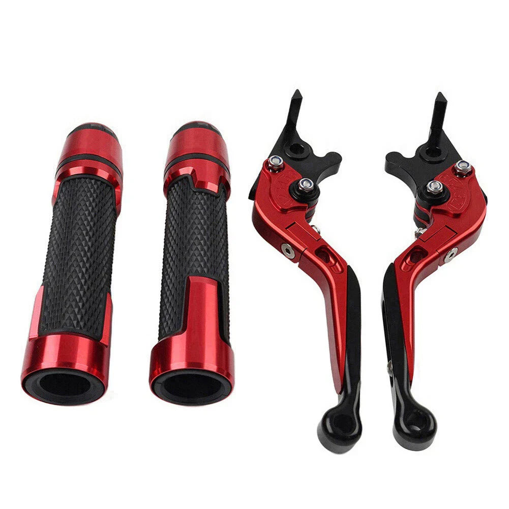 Red Extendable Brake Clutch Lever Grip Set for Yamaha YZF R1 (2009-2014)