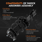 Front Quick Complete Struts & Coil Spring Assembly Pair for Toyota Celica (2000-2005)