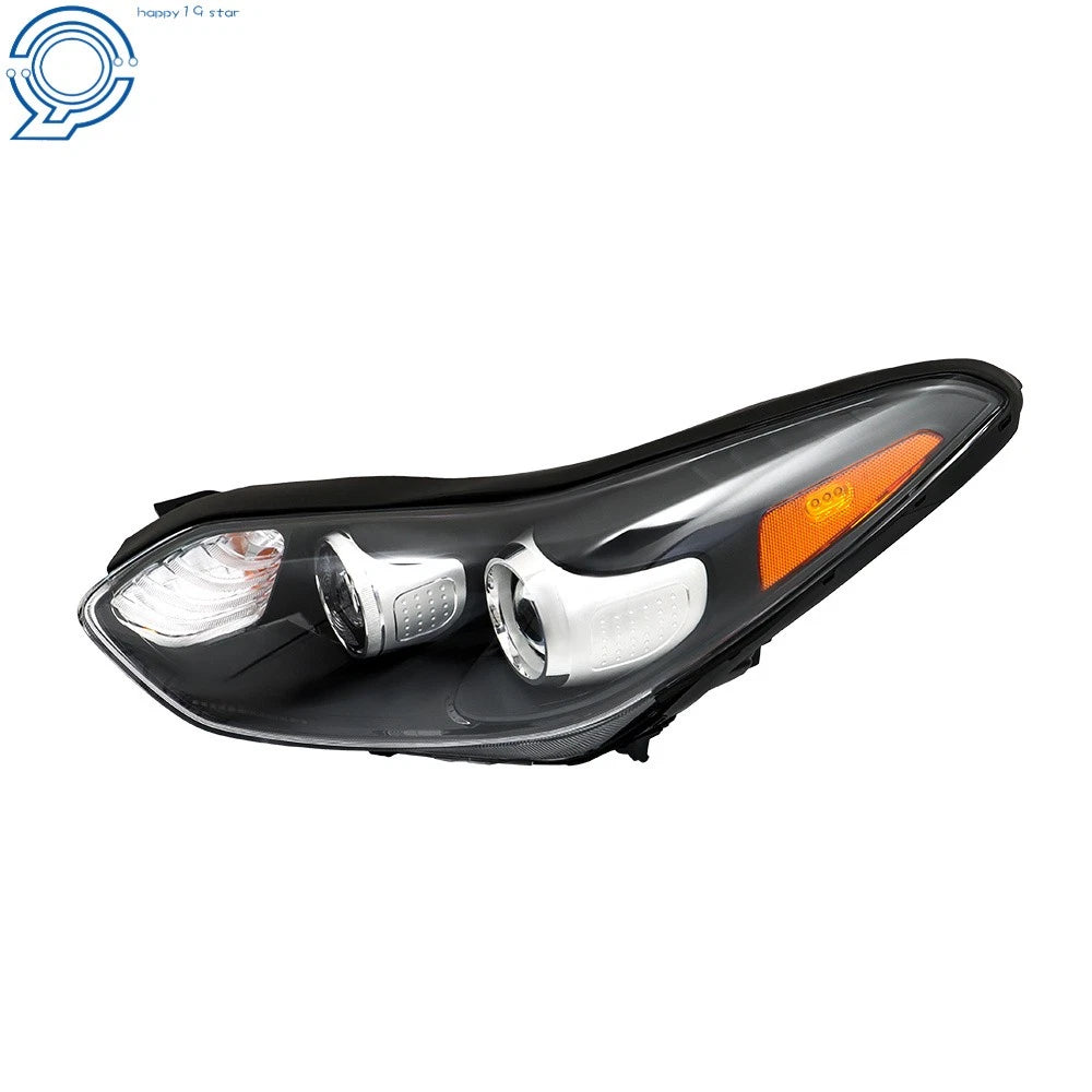 Headlight for Kia Sportage (2017-2019) Halogen with LED DRL Black Driver Side
