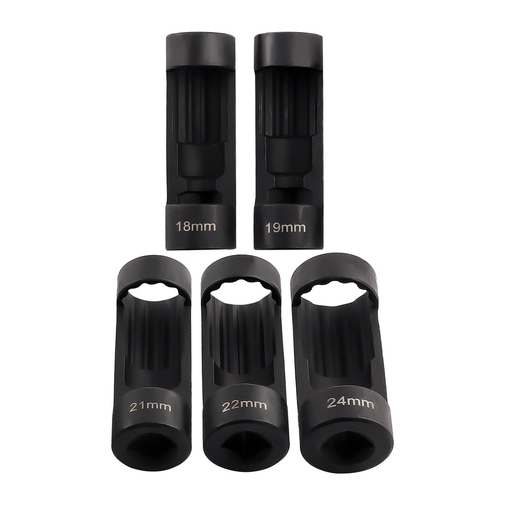 Set of 5 Suspension Strut Nut Sockets 18mm 19mm 21mm 22mm 24mm for Automotive