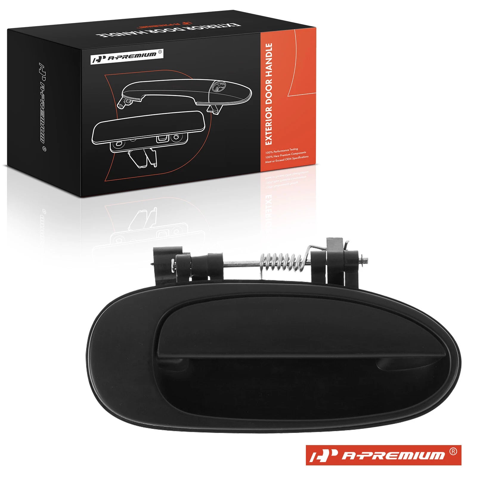 Rear Right Black Exterior Door Handle for Kia Sephia (1998–2000)