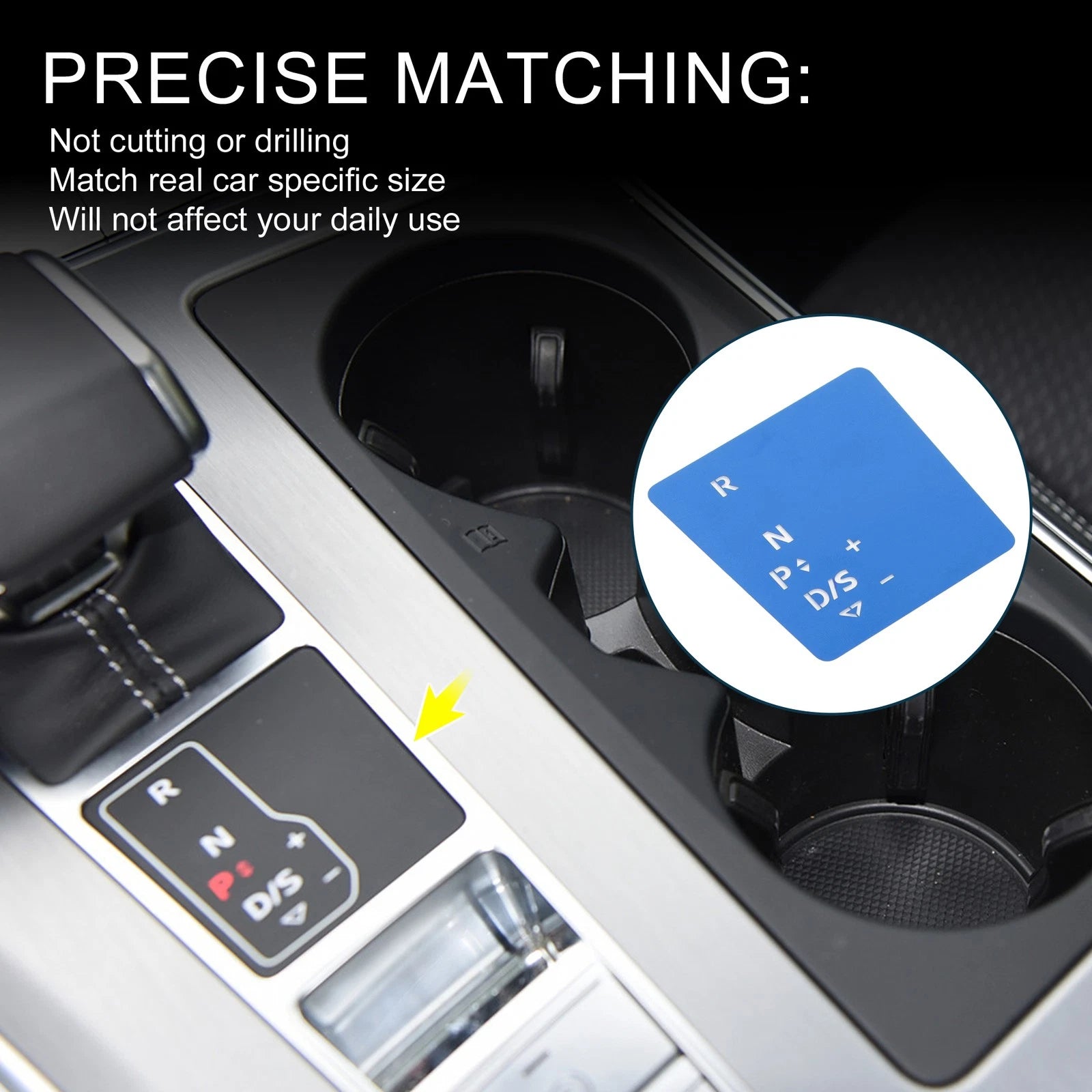 Gear Shift Panel Buttons Sticker for Audi A6 S6 A7 S7 Q7 SQ7 (2020–2023) Blue