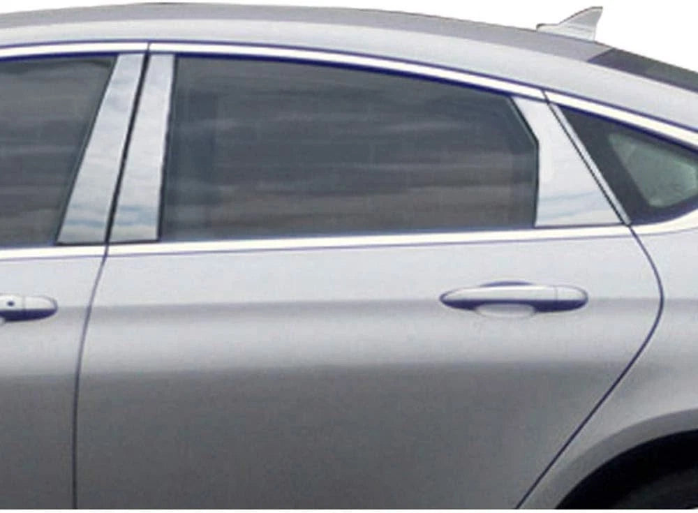 8pc Stainless Steel Pillar Post Trim Replacement for Chrysler 200 (2015–2017)