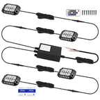 Set of 4 RGB LED Rock Lights Kit for ATV UTV SUV Truck (Waterproof, Remote)