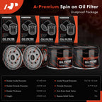 Set of 4 Engine Oil Filters for Silverado 2500 HD, 3500 (2001–2006)