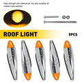 5Pcs LED Amber Torpedo Cab Marker Lights for Universal Vehicles (12V-24V)
