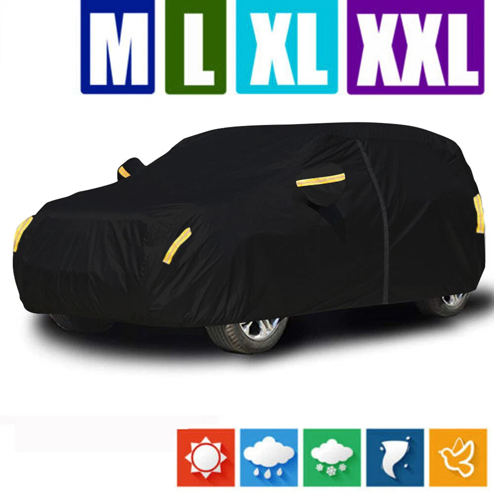 Universal Full SUV Car Cover Waterproof Outdoor Rain Dust Sun UV Protector