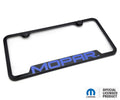 Notched License Plate Frame Black with MOPAR Logo for Dodge (2004–2021)