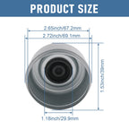 Set of 4 Trailer Axle Dust Caps for RV Camper (EZ Lube)