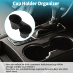 Center Console Cup Holder Organizer for Subaru Crosstrek (2024–2025) TPE Black