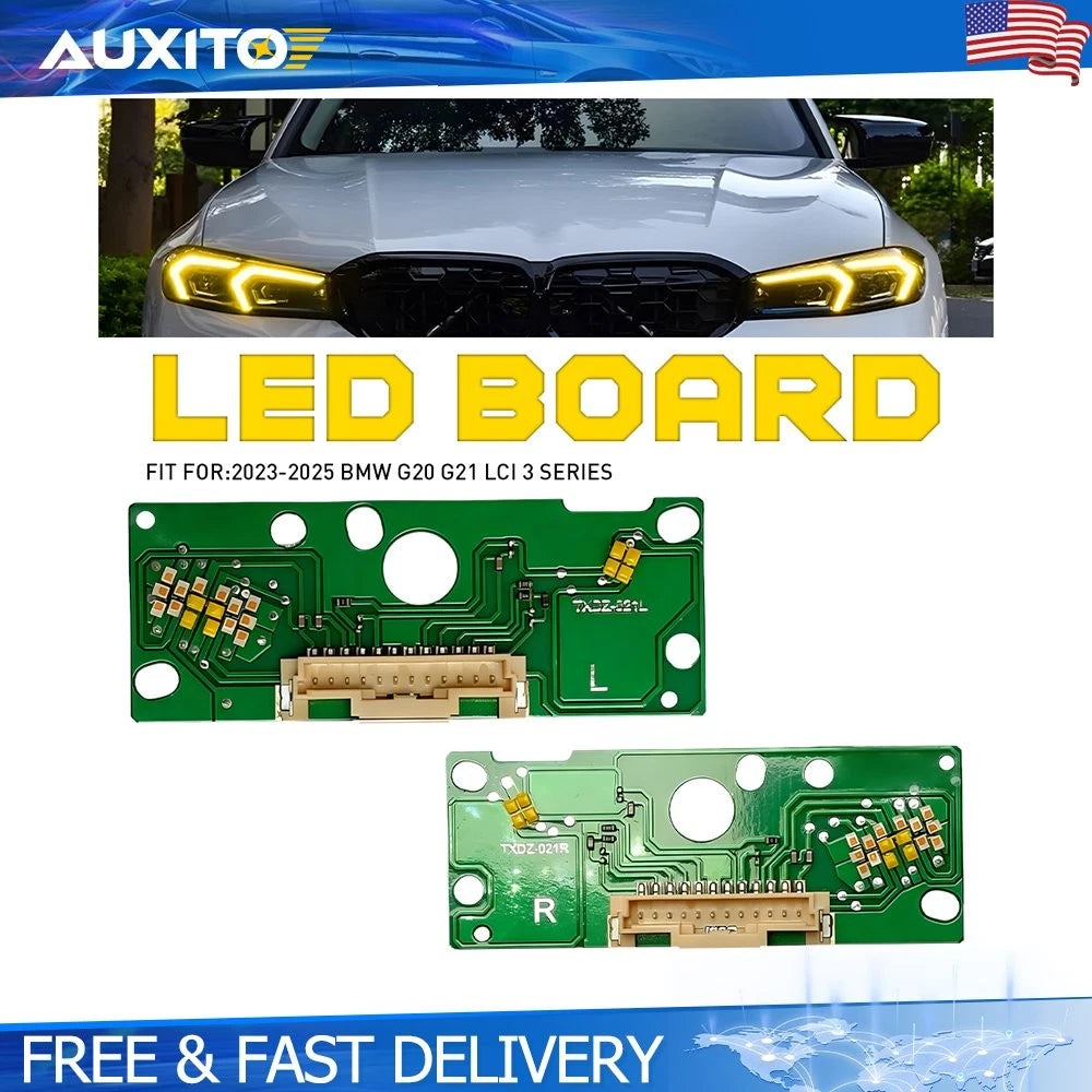 Set of 2 Yellow Angel Eye DRL LED Boards for BMW G20 G21 LCI 330i 330e M340i (2023–2025)