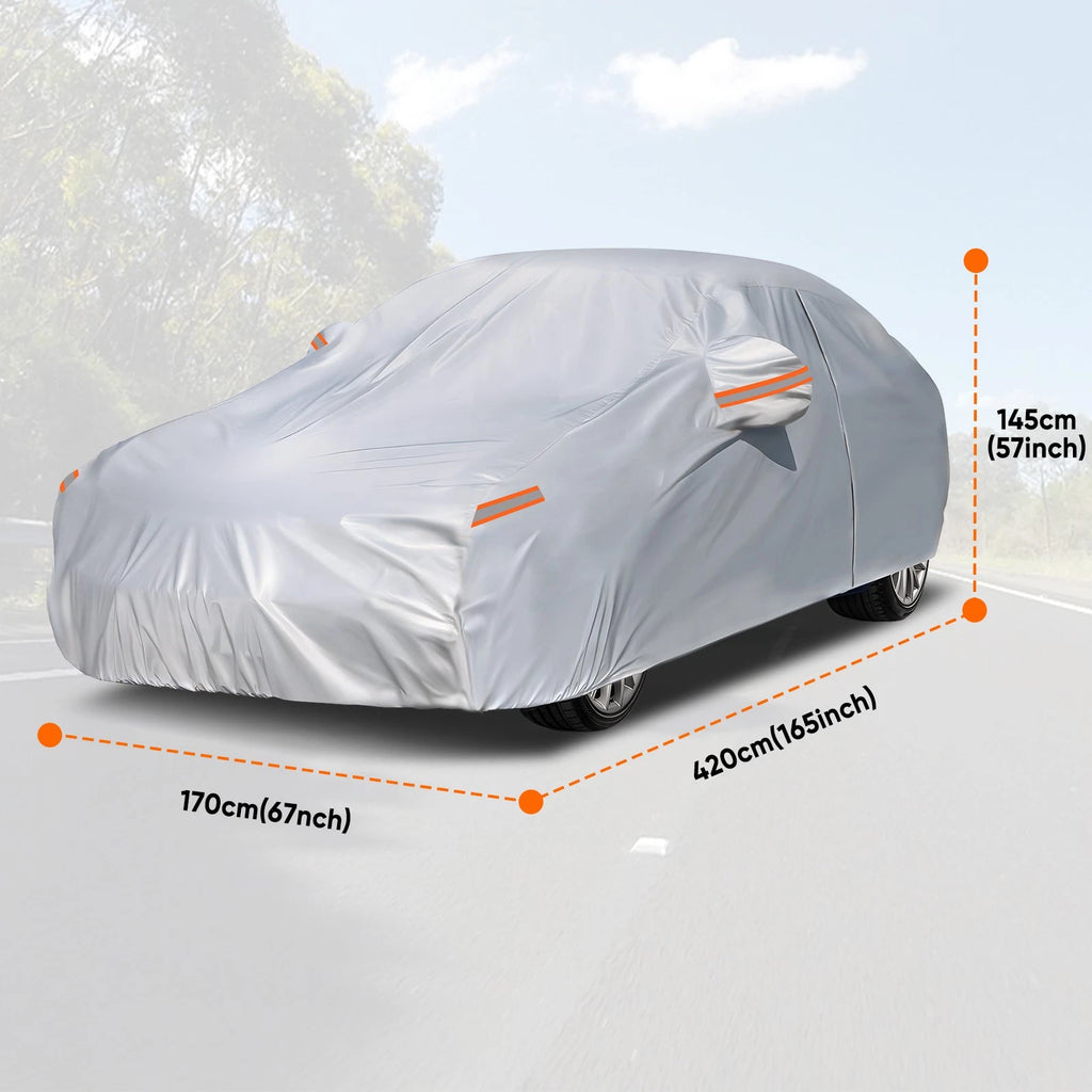 Car Cover for Sedan (Waterproof, All Weather, Dust, Sun, Rain, Snow)