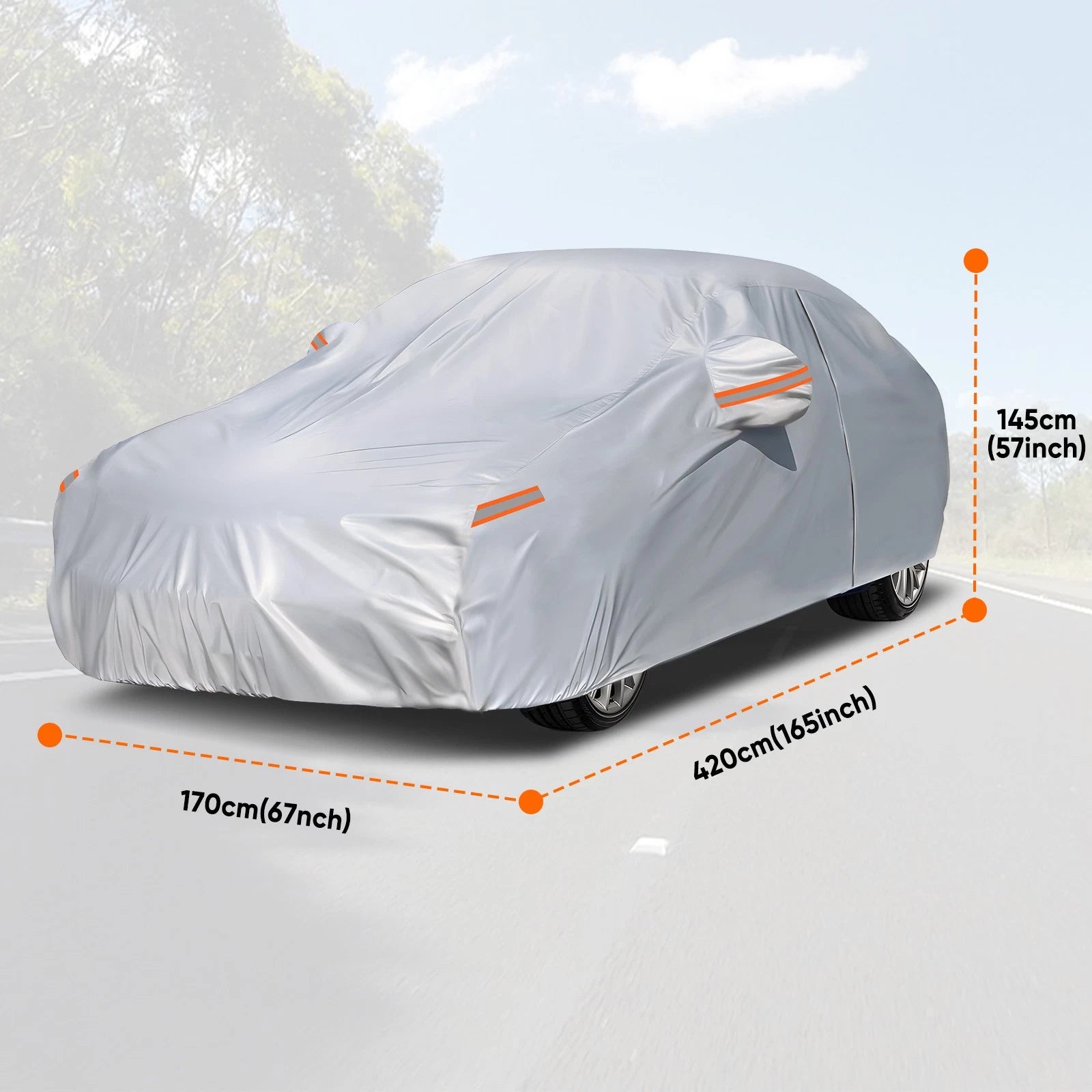 Car Cover for Sedan (Waterproof, All Weather, Dust, Sun, Rain, Snow)