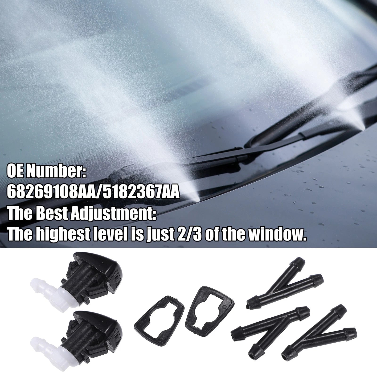 Windshield Washer Nozzle Spray Kit No. 68269108AA for Dodge Durango (2023)