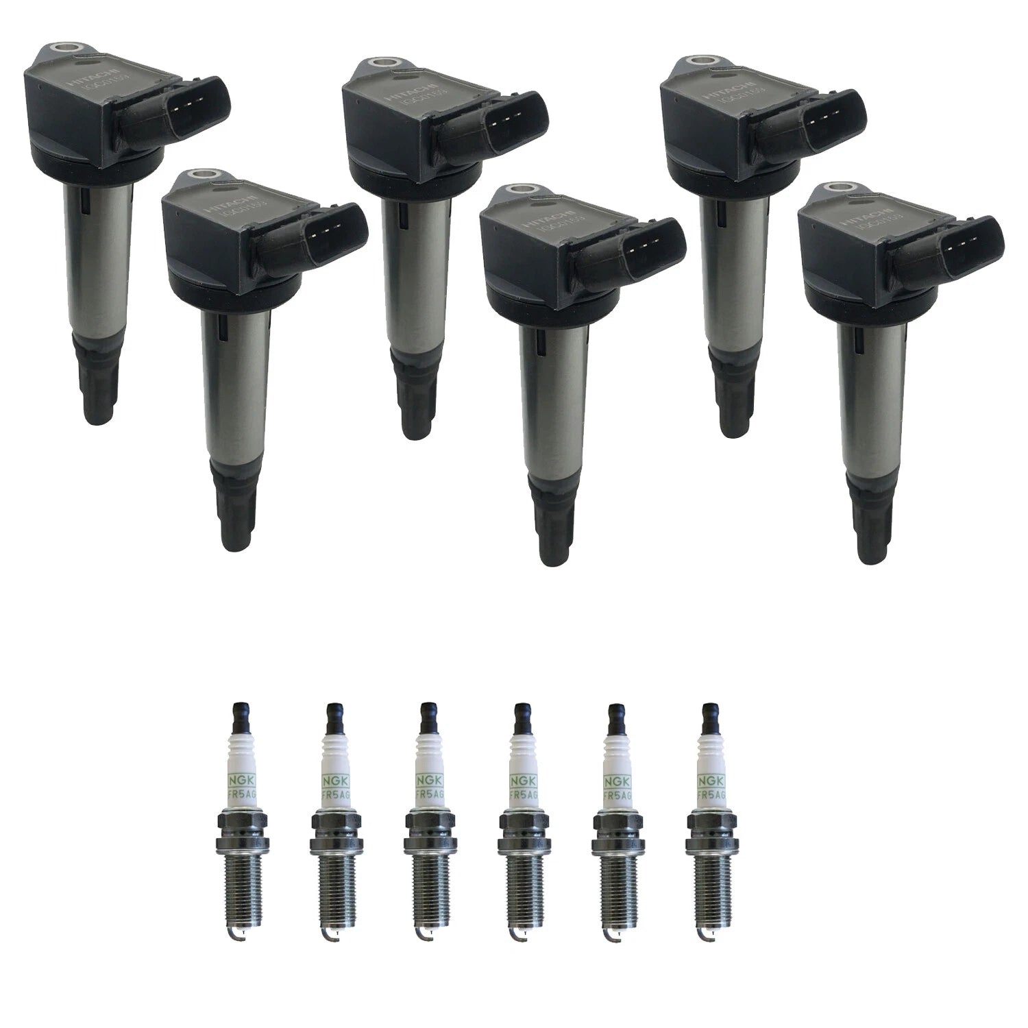 Set of 6 Ignition Coils & NGK Platinum Spark Plugs for ES350, Camry, RAV4 (2007–2017)