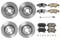 Akebono Front Rear Brake Kit Euro Pad Xtra Drilled Rotors for Audi A4 A5 (2009–2016)