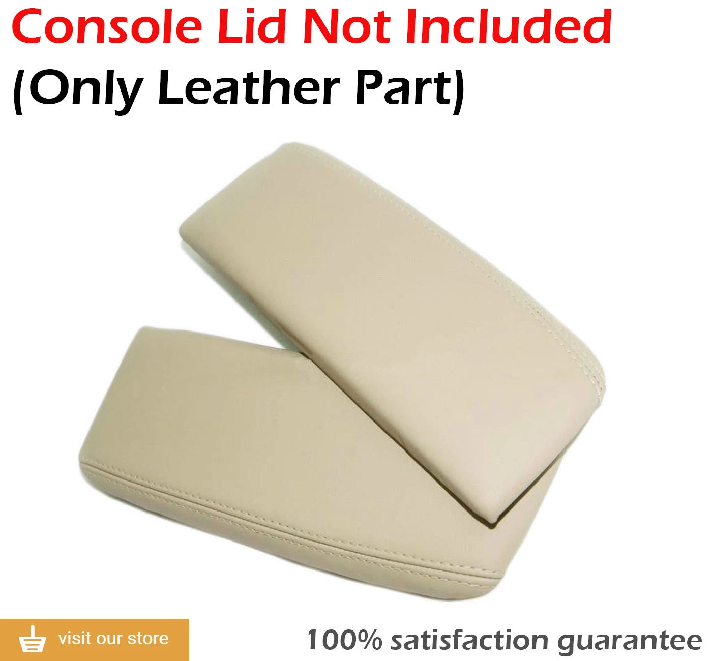 Center Console Armrest Cover for Acura RL (2005–2012) Beige Leather Synthetic
