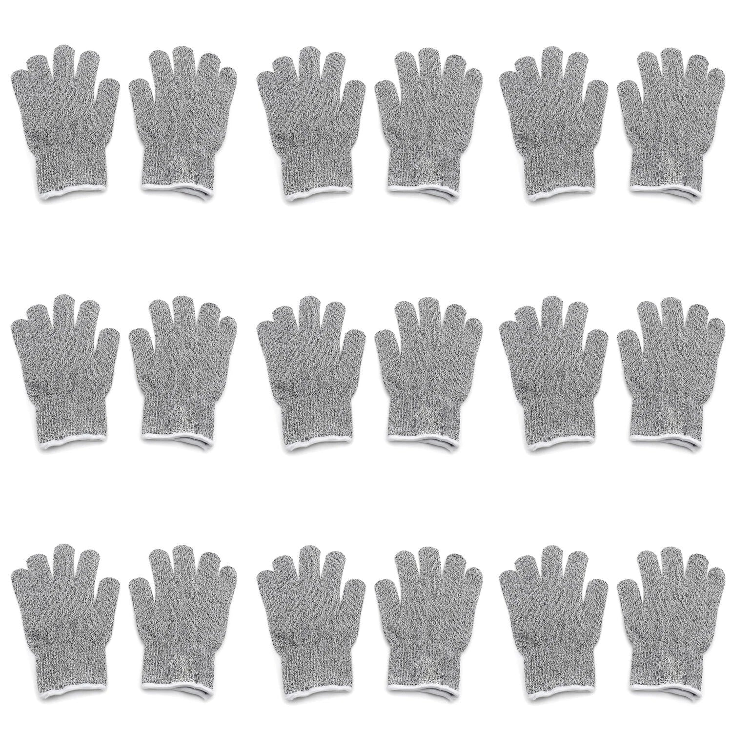 9 Pair Cut Resistant Working Gloves Level 5 Protection