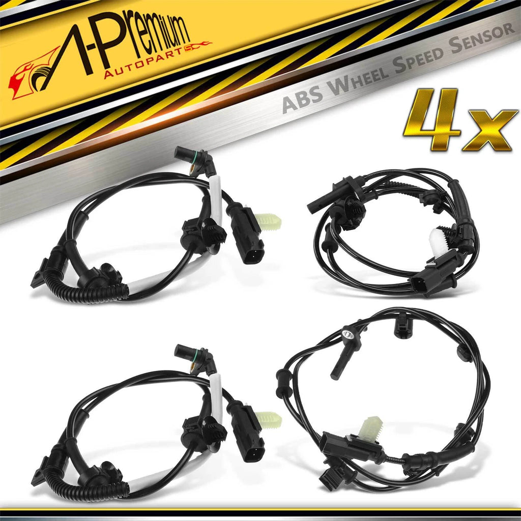Set of 4 ABS Wheel Speed Sensors for Ford Ranger (2010)