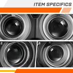High-Power LED Fog Lights with Bezels and Switch for GMC Yukon (2015–2018)