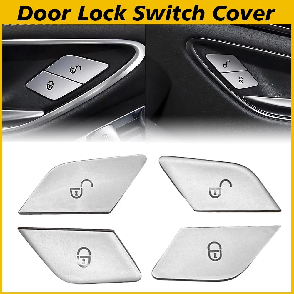 Lock Door Unlock Switch Button Stickers for Mercedes-Benz C-Class (2015–2021)