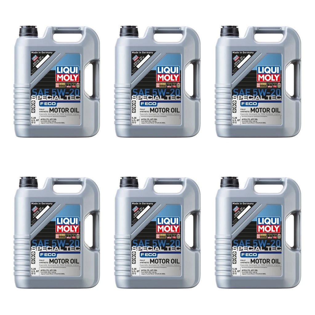 Set of 6 Liqui Moly Special Tec F ECO 5W-20 Engine Motor Oil (30L)