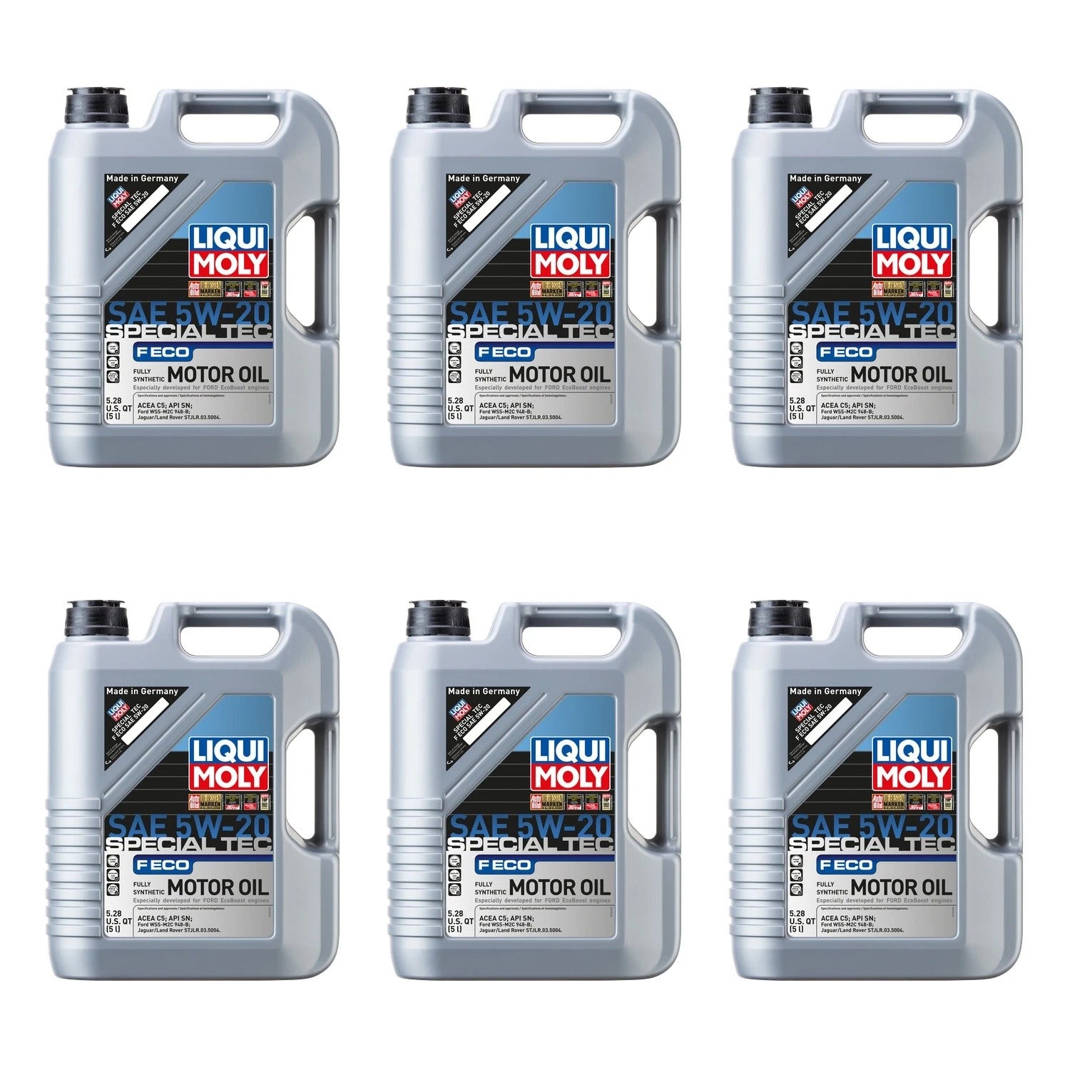 Set of 6 Liqui Moly Special Tec F ECO 5W-20 Engine Motor Oil (30L)