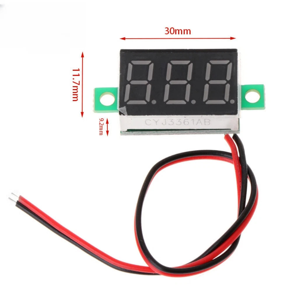 Digital Voltmeter for DC 5-30V (0.28 Inch, LED Readout)