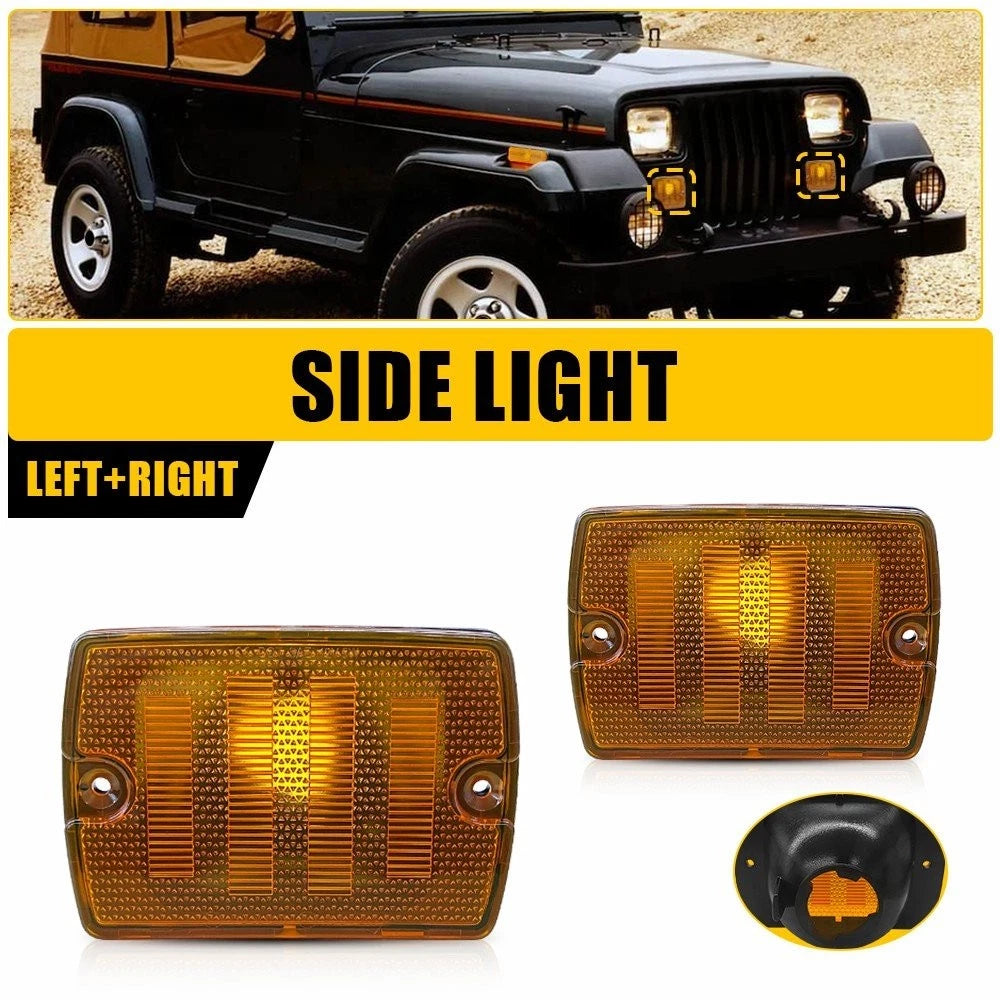 Front Bumper Side Marker Light for Jeep Wrangler YJ (1987–1995) PY