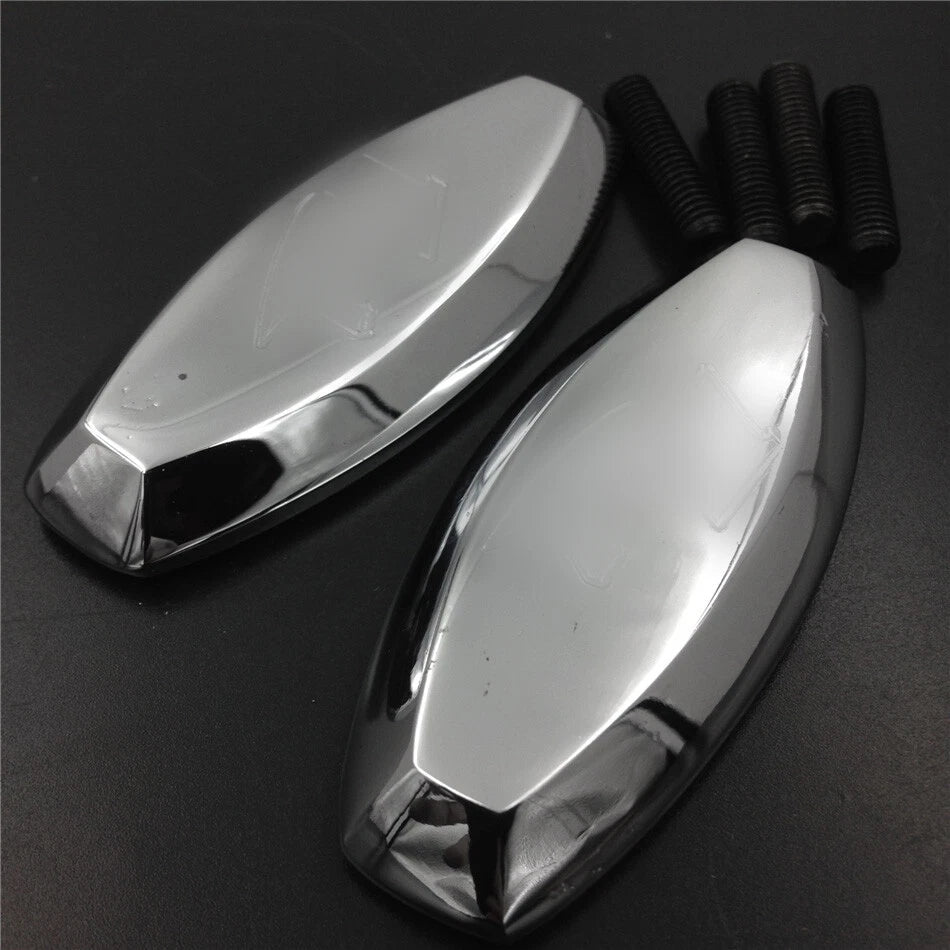 Mirror Block Off Base Plates for Yamaha R1 YZF-R1 (1998–1999) Chrome