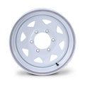 Libra 15x6 Trailer Wheel 6 Lug 5.5" Bolt Pattern White Spoke - 17012
