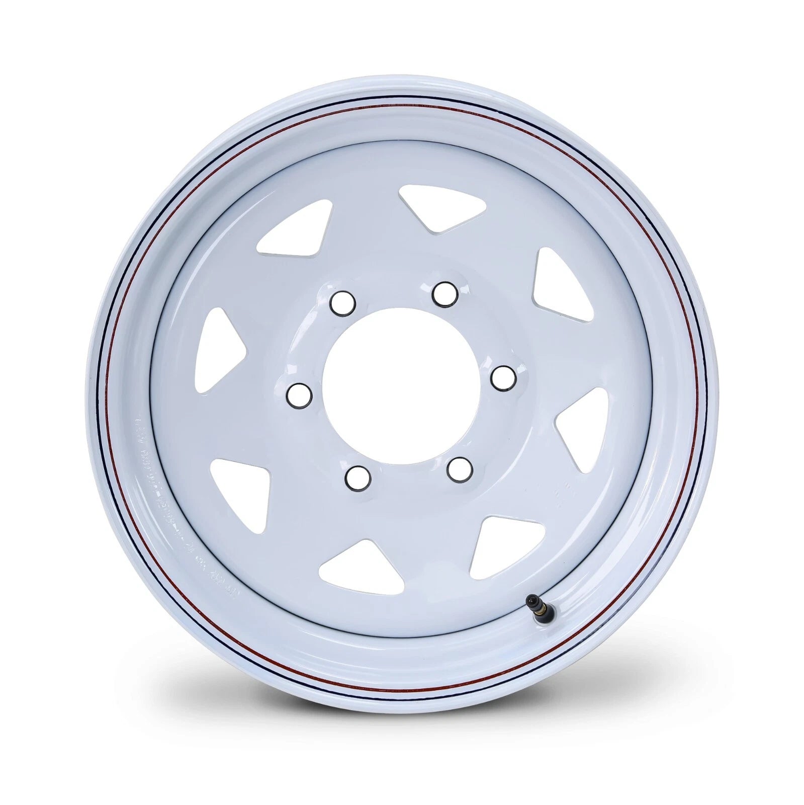 Libra 15x6 Trailer Wheel 6 Lug 5.5" Bolt Pattern White Spoke - 17012