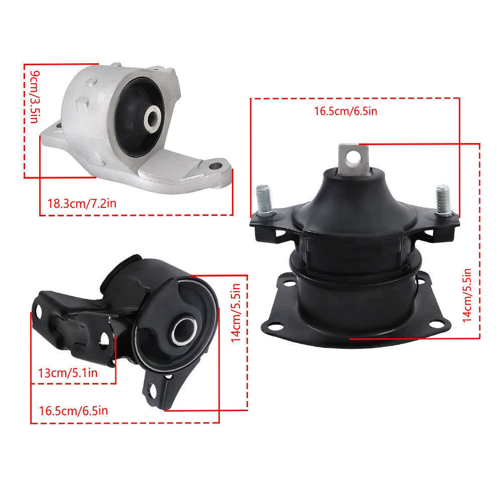 Set of 4 Engine & Transmission Mounts for Acura MDX V6 3.7L (2007–2009)