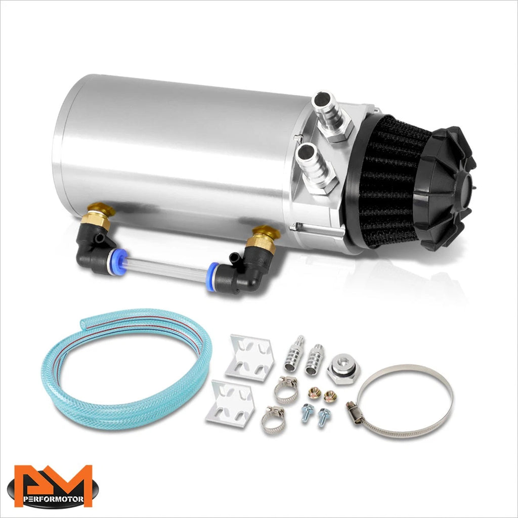 Aluminum Oil Catch Can 140ml with Breather Filter for Universal Applications