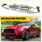 Chrome Delete Blackout Overlay Window Trim for Infiniti Q50 (2014â2023)