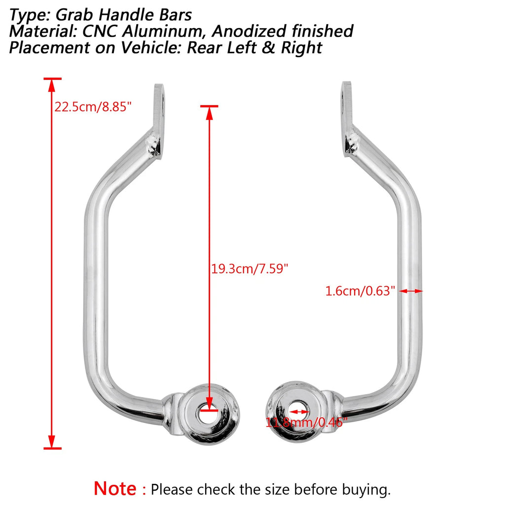 Chrome Passenger Grab Handle Bar for Kawasaki Z 900 950 RS (2017–2022)