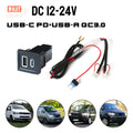 2 Port USB-C PD + USB-A QC Fast Charger Kit for VW Multivan T5 (2008–2015)