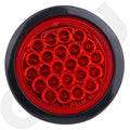 4x 4" Round LED Stop Turn Tail Brake Lights for Kenworth Peterbilt (24V)