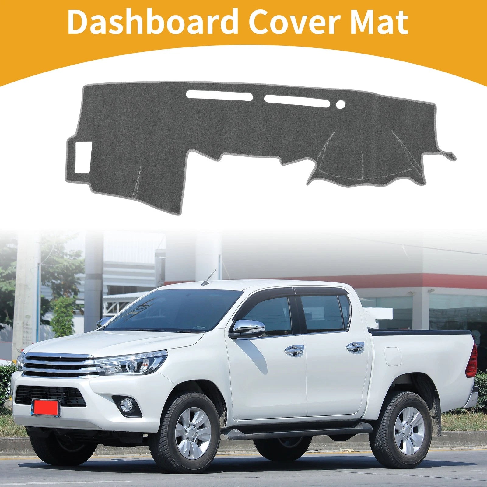 Dashboard Cover for Toyota Hilux 150 Series SR SR5 (2005–2015) Gray