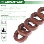 Set of 5 Oil Seal Rotary Shaft Seal FKM Rubber 15x22x7mm